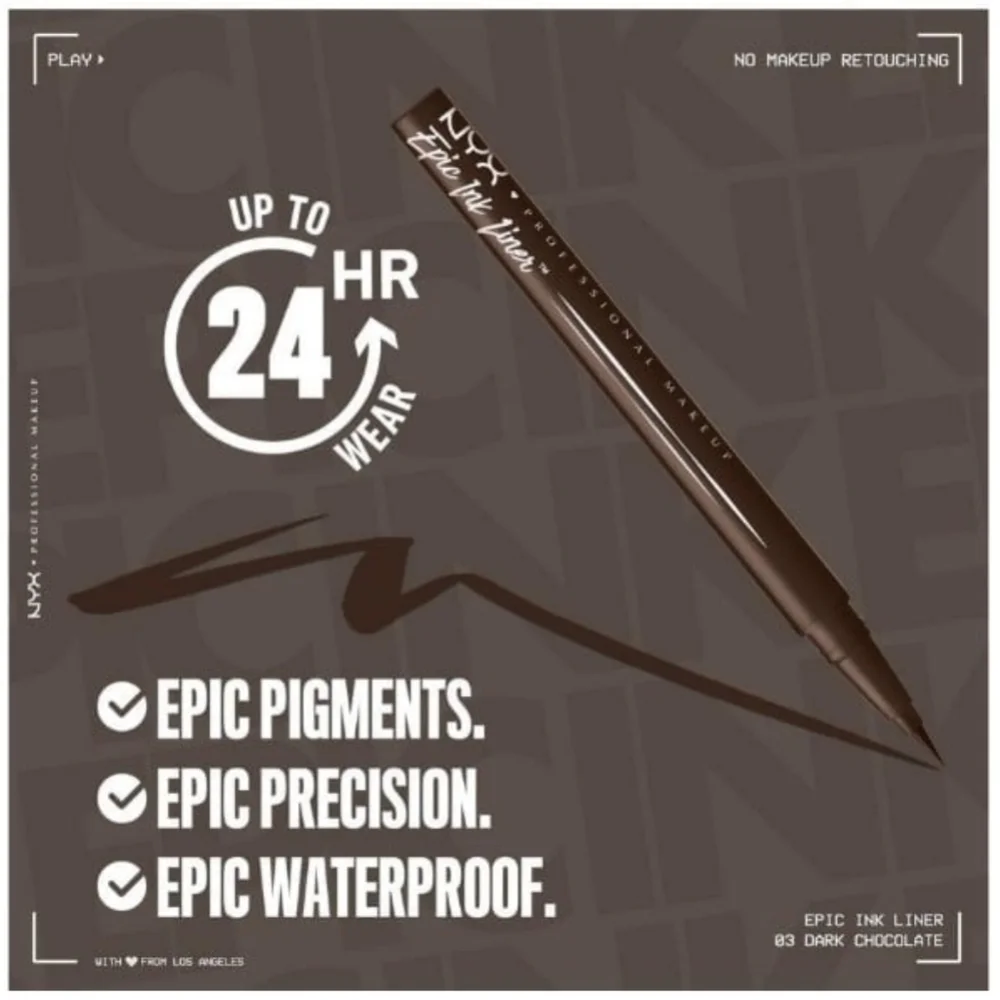 NYX Professional Makeup Epic Ink Liner - Dark Chocolate 🤎 ✨ (Set Of 2)
